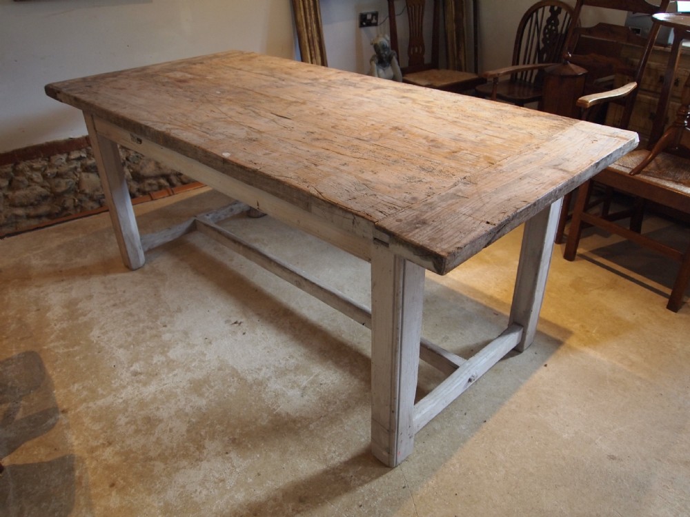 Table refectory farmhouse dining George IV scrub top c1820 View VIII