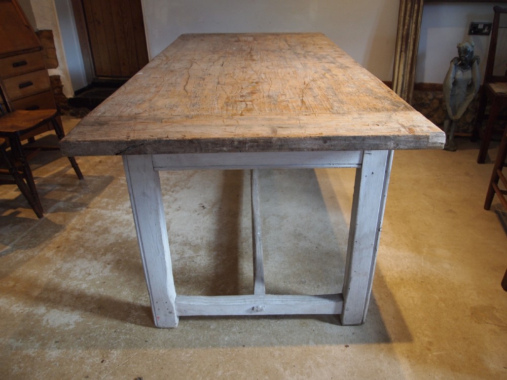 Table refectory farmhouse dining George IV scrub top c1820 View X