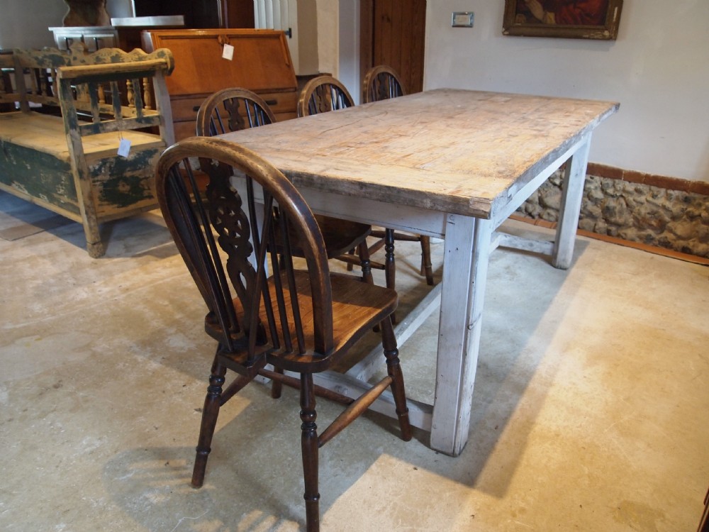 Table refectory farmhouse dining George IV scrub top c1820 View XI
