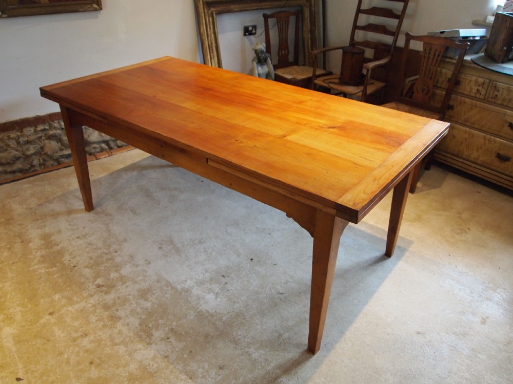 Table rare extending refectory farmhouse French Cherrywood c1890