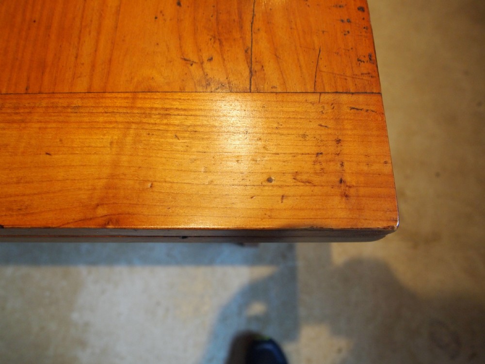Table rare extending refectory farmhouse French Cherrywood c1890 View VII