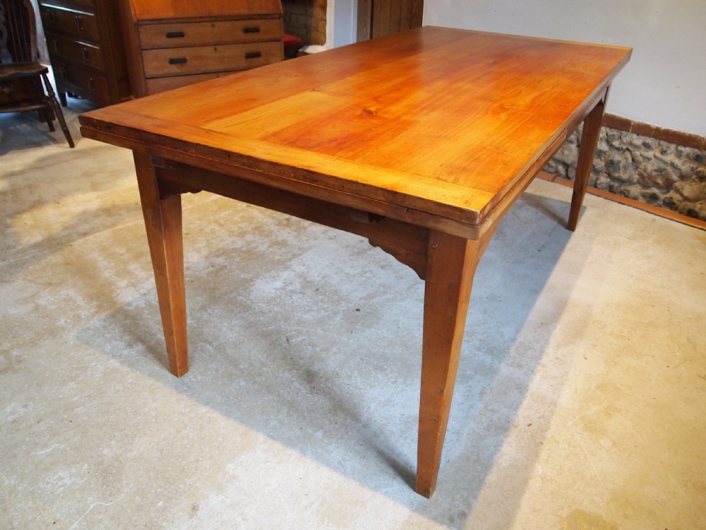Table rare extending refectory farmhouse French Cherrywood c1890 View X