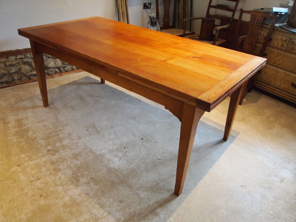Table rare extending refectory farmhouse French Cherrywood c1890 View XI