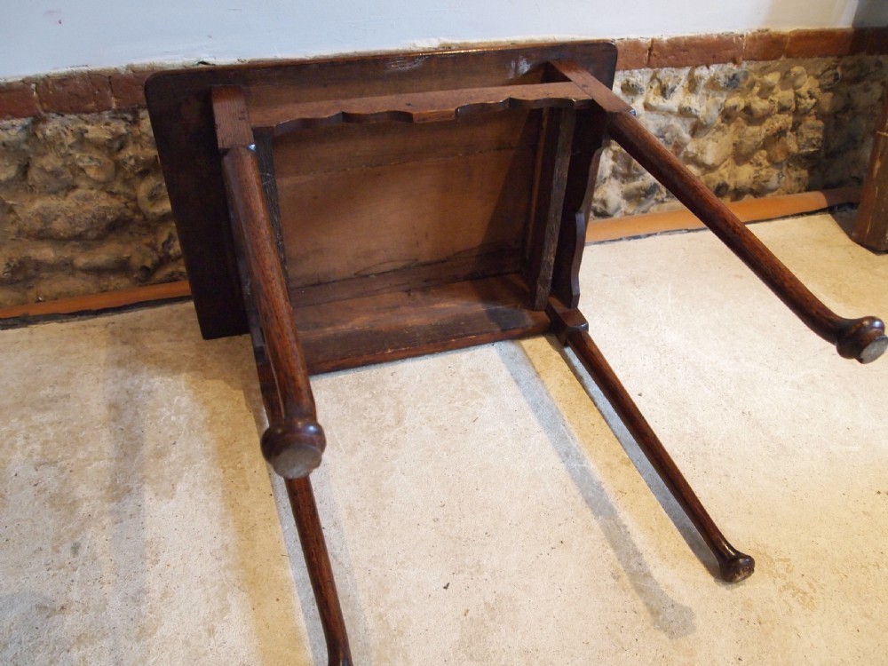 Table hall lamp side wonderful George II Oak lowboy c1740 View III