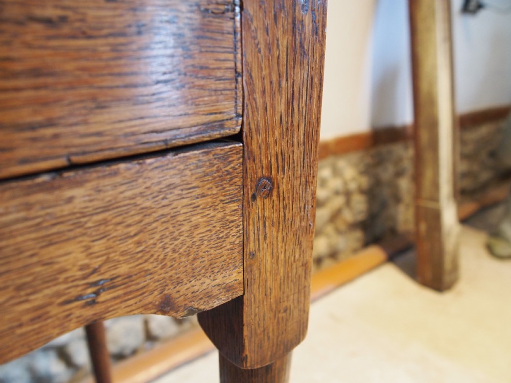Table hall lamp side wonderful George II Oak lowboy c1740 View IV