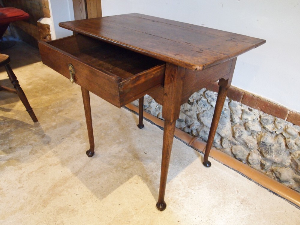 Table hall lamp side wonderful George II Oak lowboy c1740 View VII