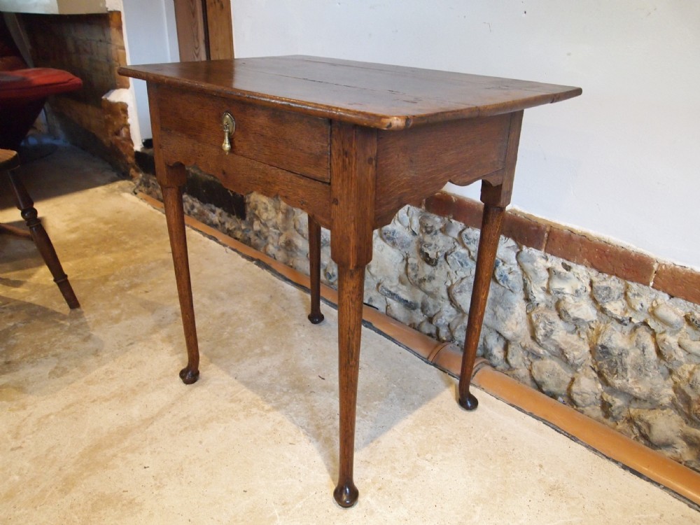 Table hall lamp side wonderful George II Oak lowboy c1740 View VIII
