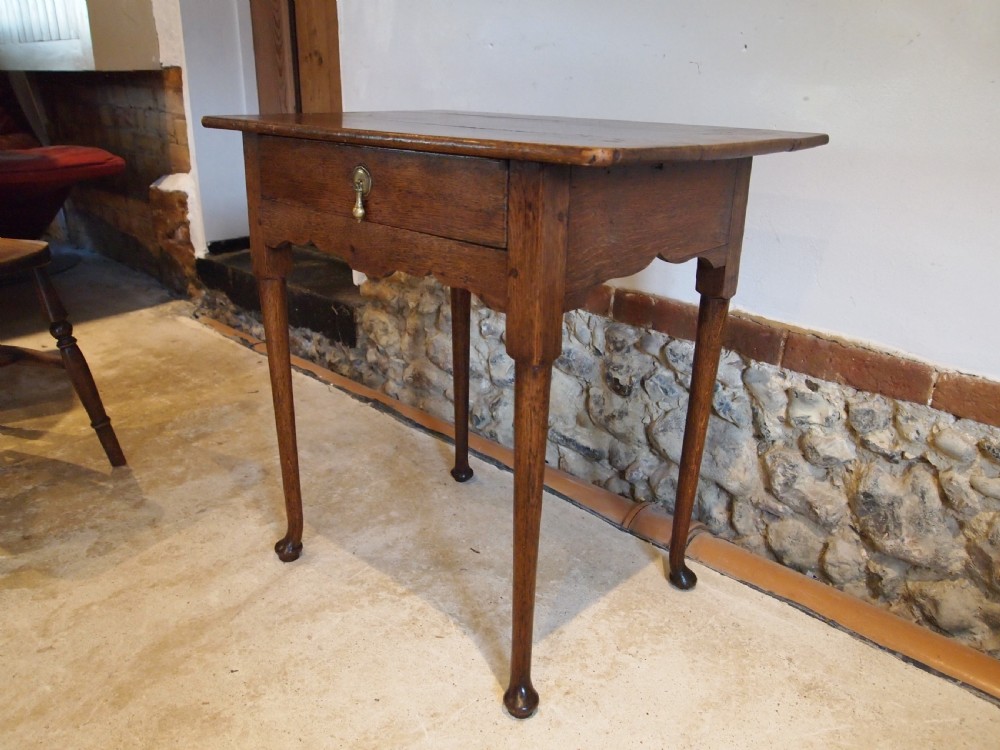 Table hall lamp side wonderful George II Oak lowboy c1740 View IX
