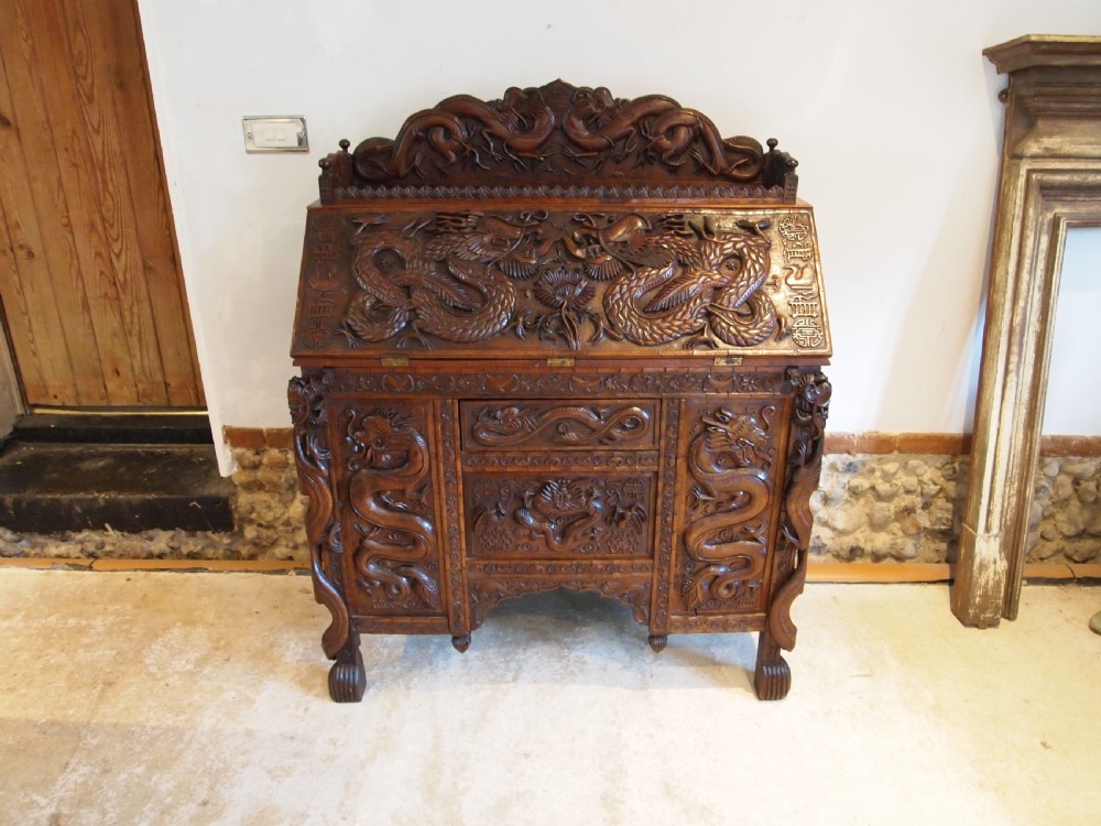 Bureau stunning Chinese desk bureau Huali 19th century c1890 View VII