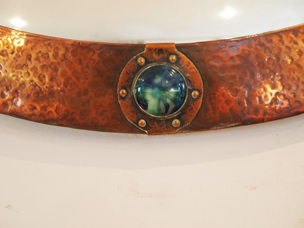 Mirror Liberty and Co Arts and Crafts Copper enamel Ruskin c1900 View VIII