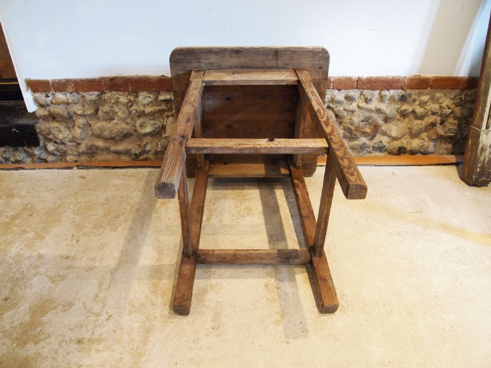 Table wonderful rustic Victorian lamp hall side c1890 View IV