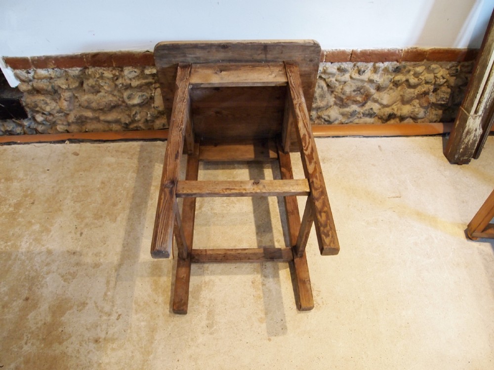 Table wonderful rustic Victorian lamp hall side c1890 View VI