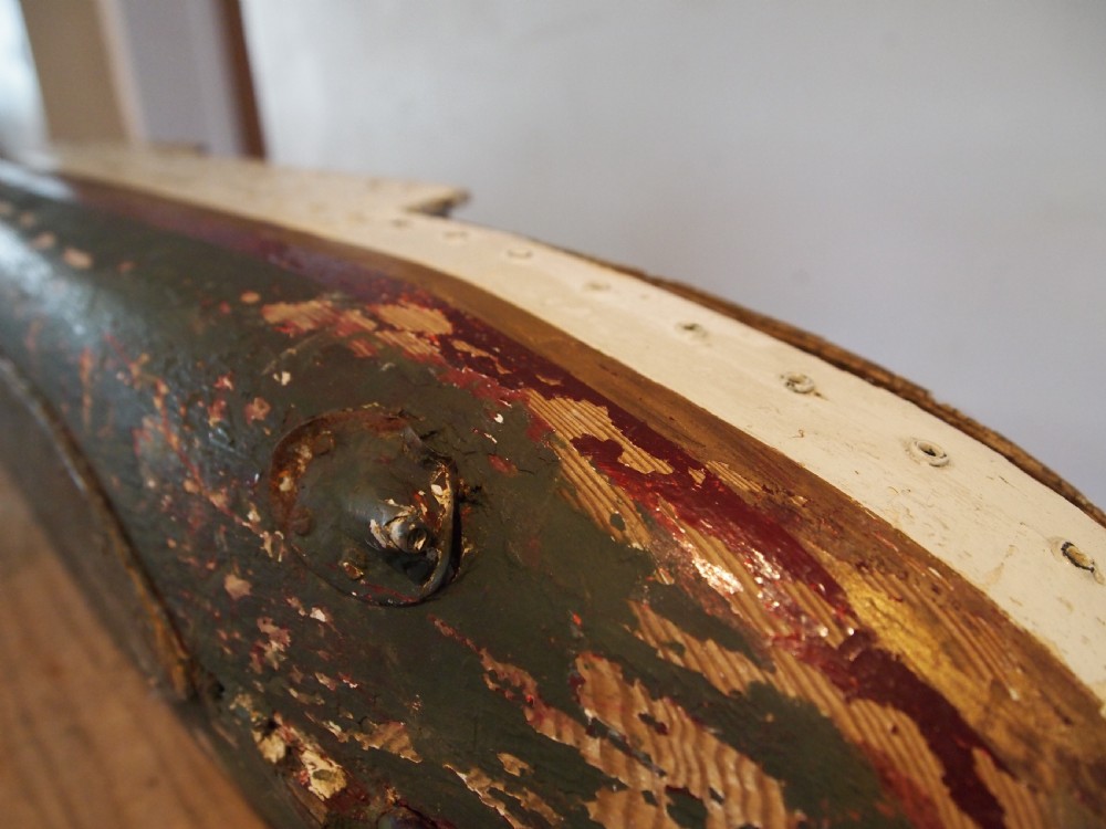 Folk art scratch built ship model original paint c1920 View IV