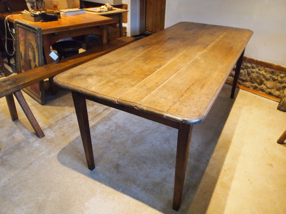 Table refectory dining farmhouse English Oak c1840 View II