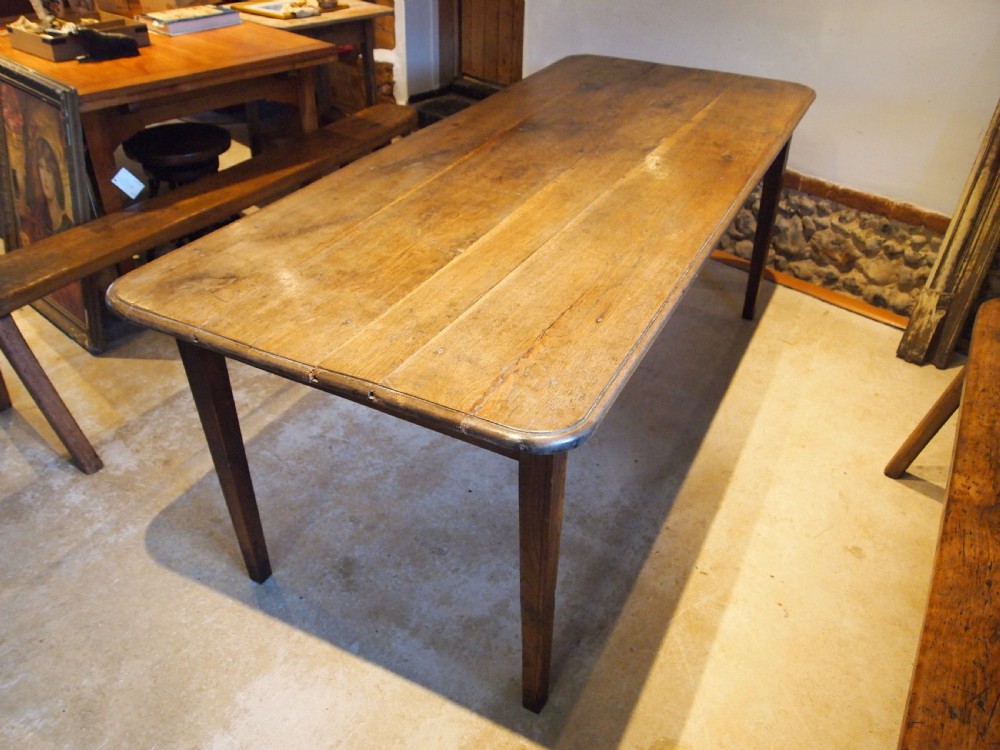 Table refectory dining farmhouse English Oak c1840 View VIII
