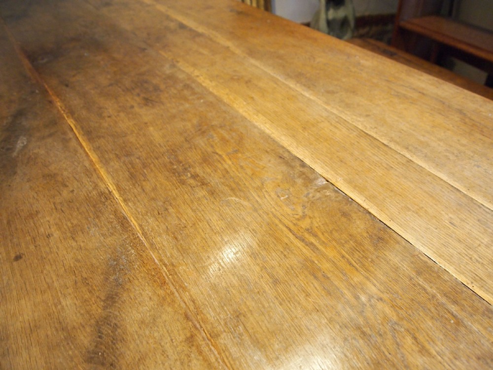 Table refectory dining farmhouse English Oak c1840 View X