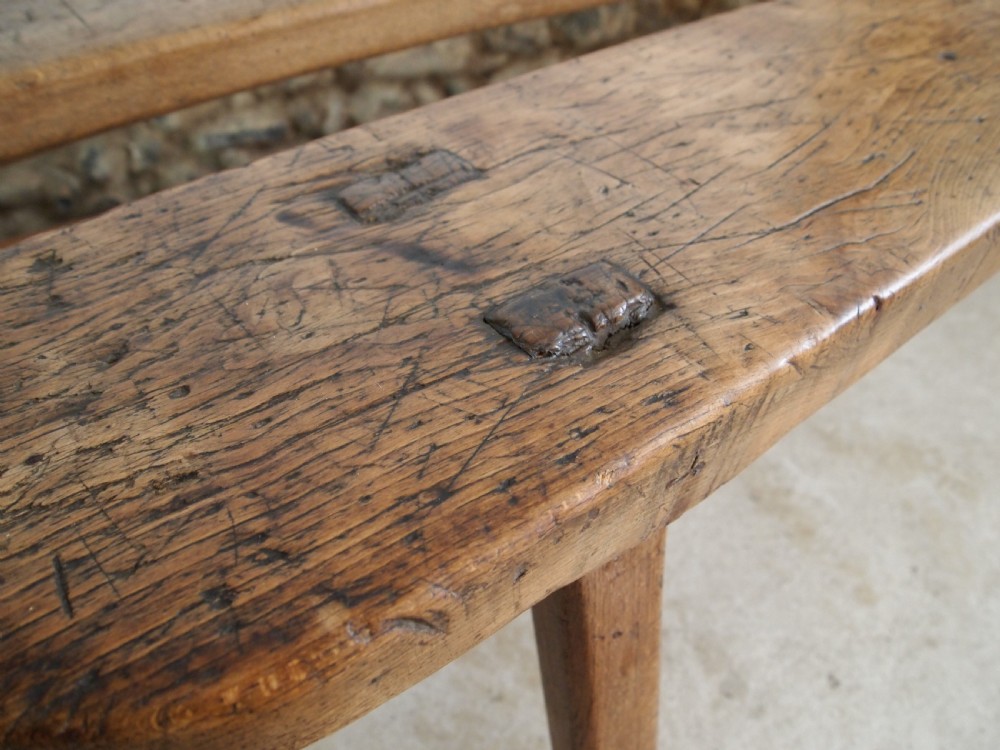 Benches stunning pair of George III refectory Elm and Beech c1800 View VII