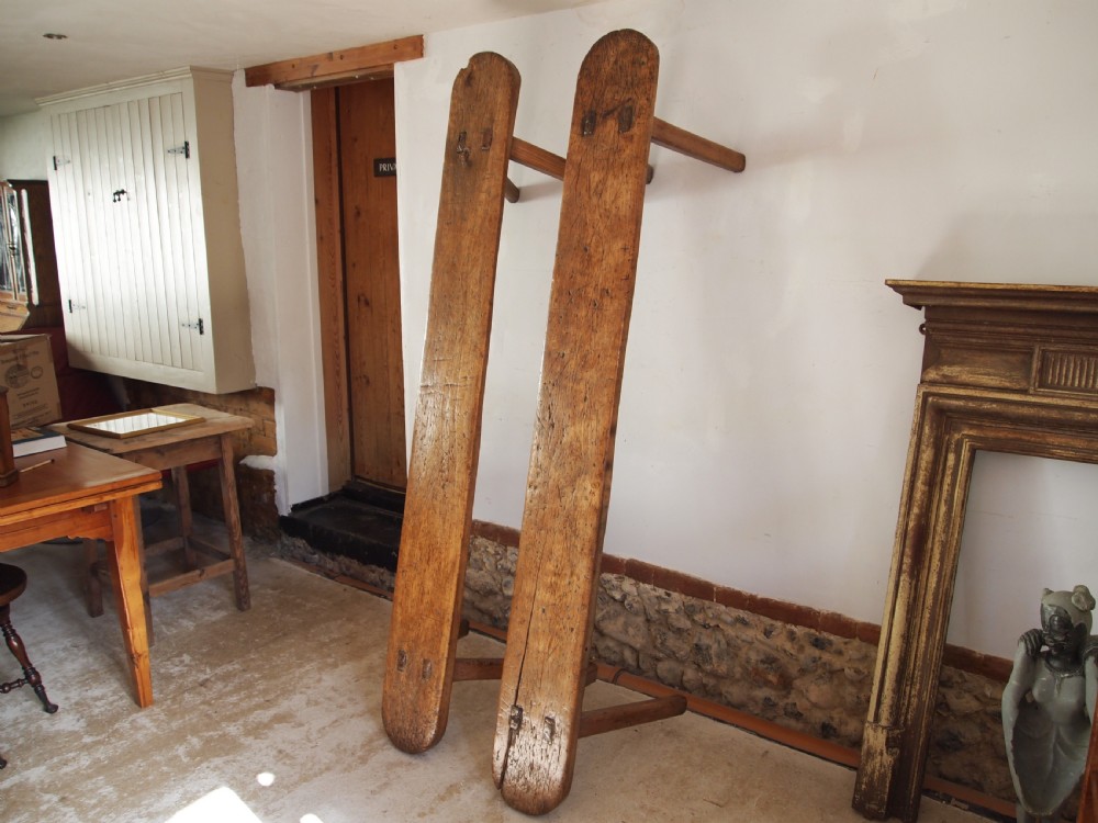 Benches stunning pair of George III refectory Elm and Beech c1800 View X