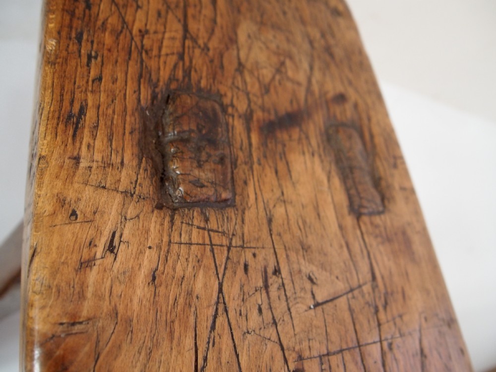 Benches stunning pair of George III refectory Elm and Beech c1800 View XII