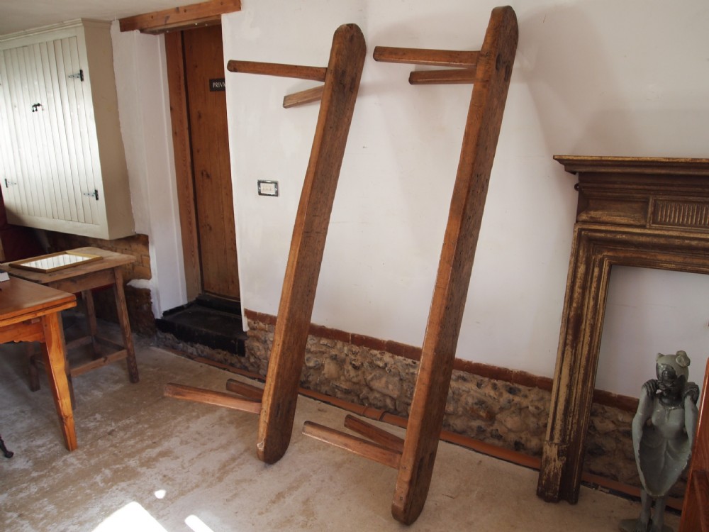 Benches stunning pair of George III refectory Elm and Beech c1800 View XIII