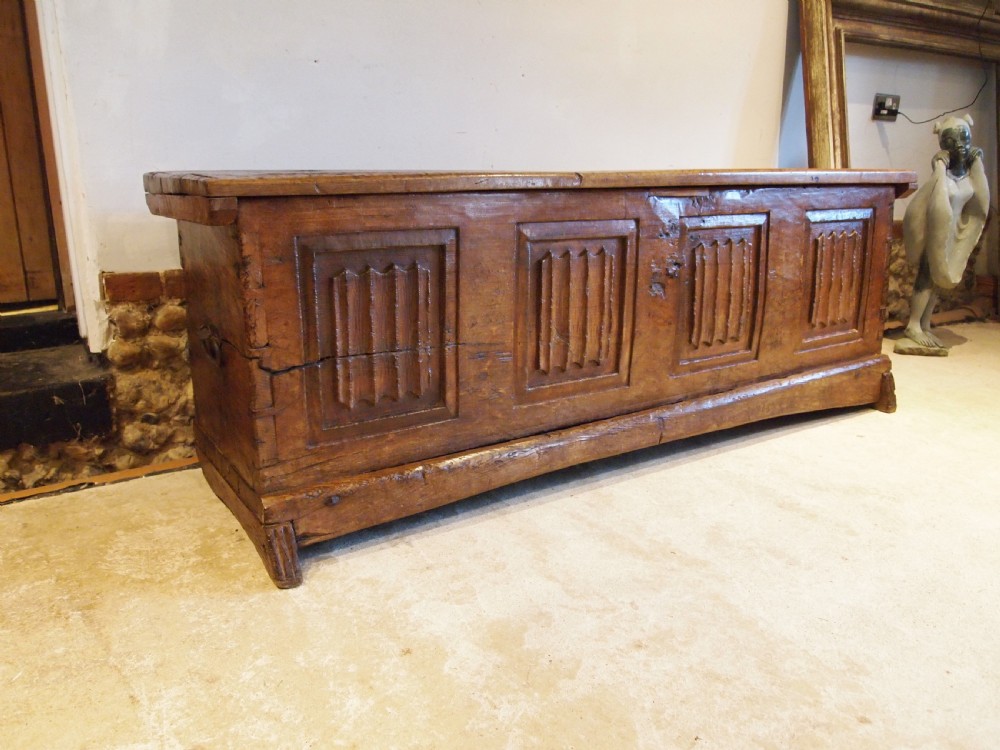 Coffer chest rare 16th Century Oak French Renaissance c1550