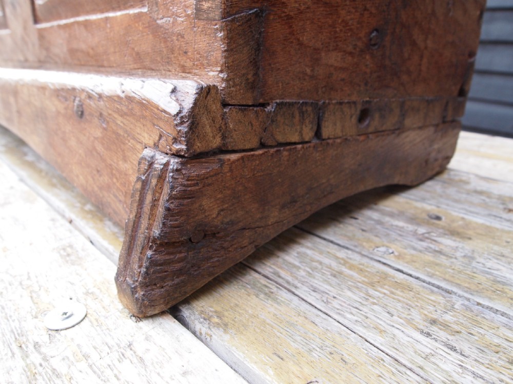 Coffer chest rare 16th Century Oak French Renaissance c1550 View V