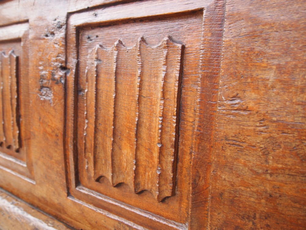 Coffer chest rare 16th Century Oak French Renaissance c1550 View VI