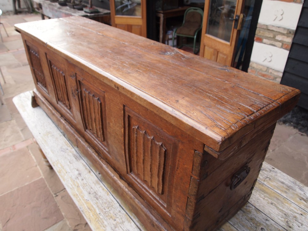 Coffer chest rare 16th Century Oak French Renaissance c1550 View XIII