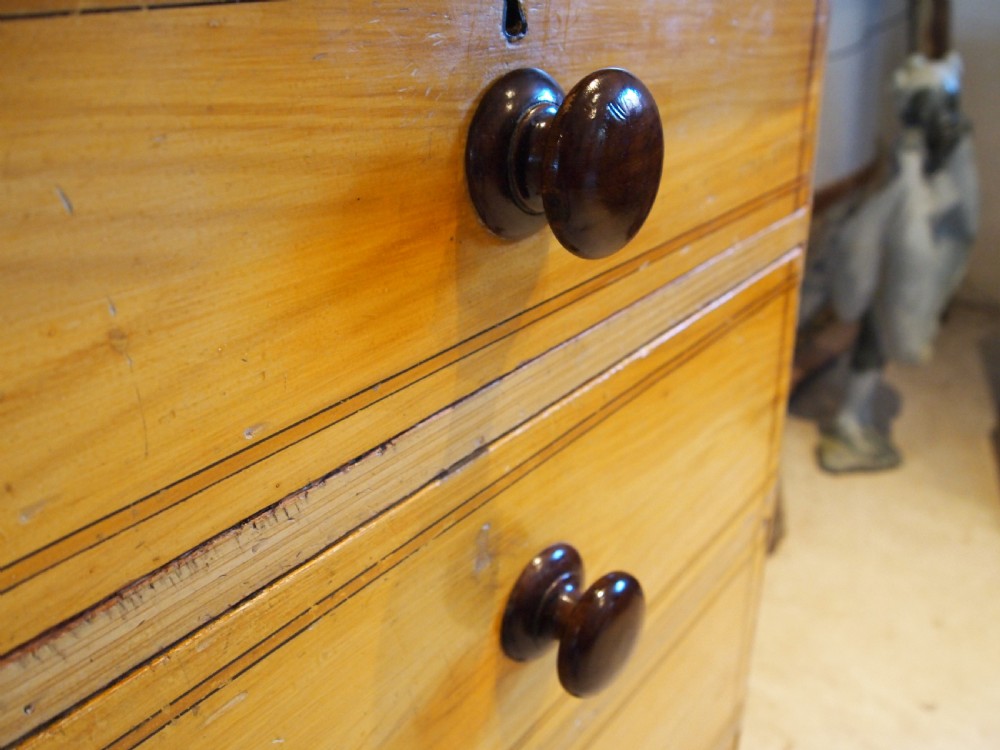 Chest of drawers stunning original paint Victorian c1840 View II