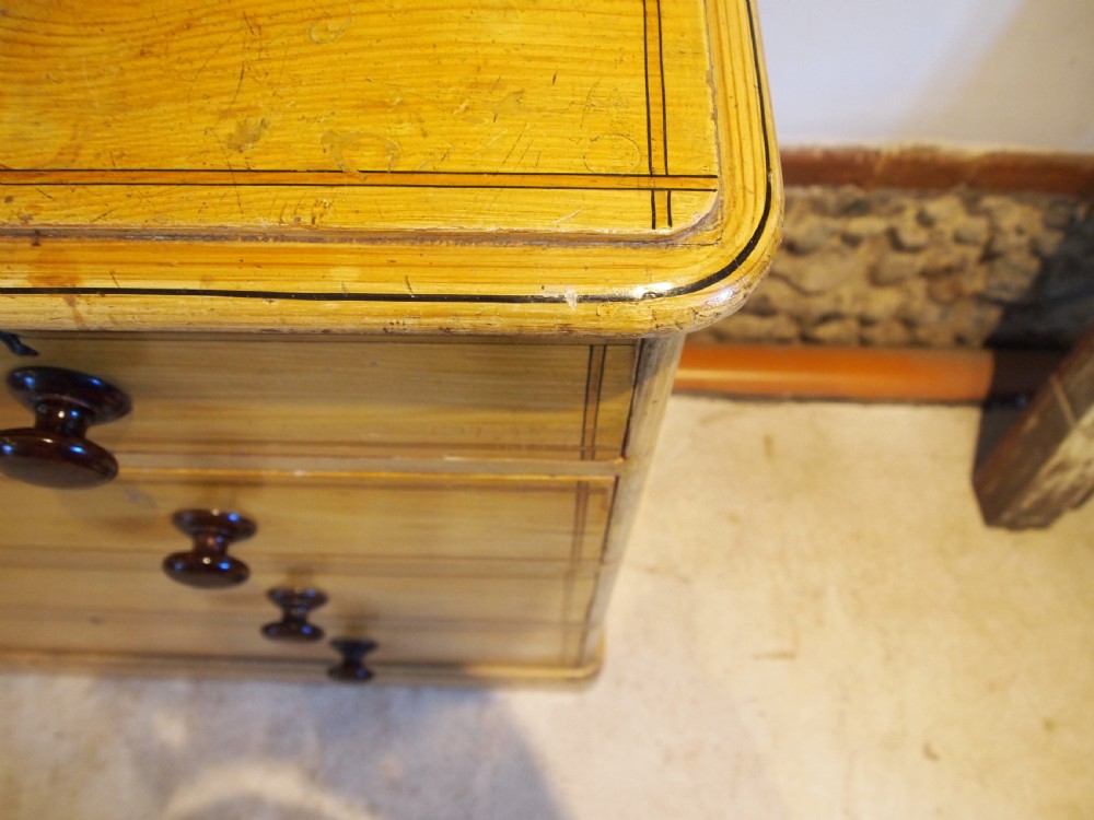 Chest of drawers stunning original paint Victorian c1840 View VI