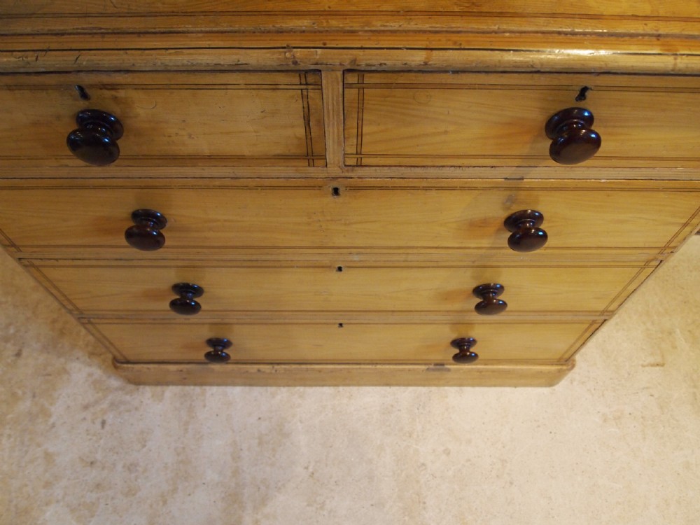 Chest of drawers stunning original paint Victorian c1840 View VIII
