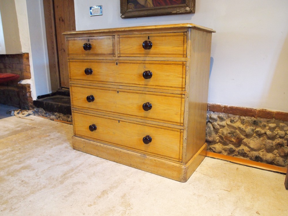Chest of drawers stunning original paint Victorian c1840 View XIV