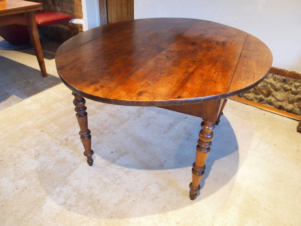 Table superb French Cherry farmhouse kitchen dining table c1870
