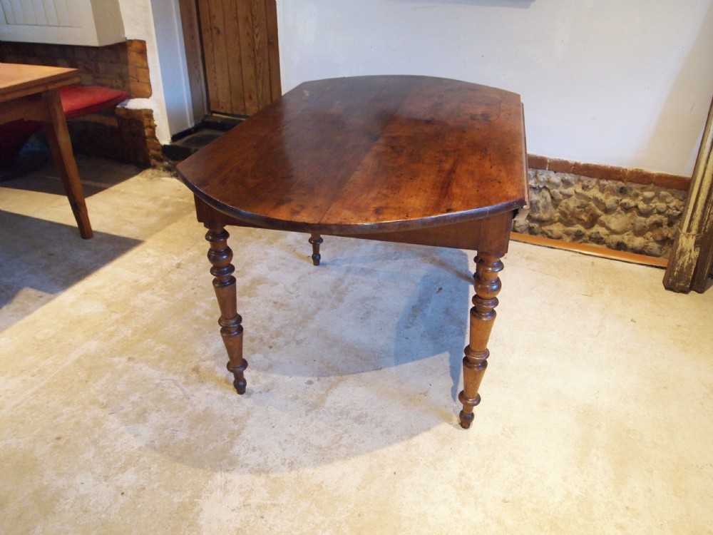 Table superb French Cherry farmhouse kitchen dining table c1870 View VII