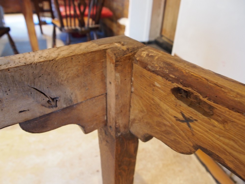 Table stunning George III Elm two plank refectory farmhouse dining c1780 View X