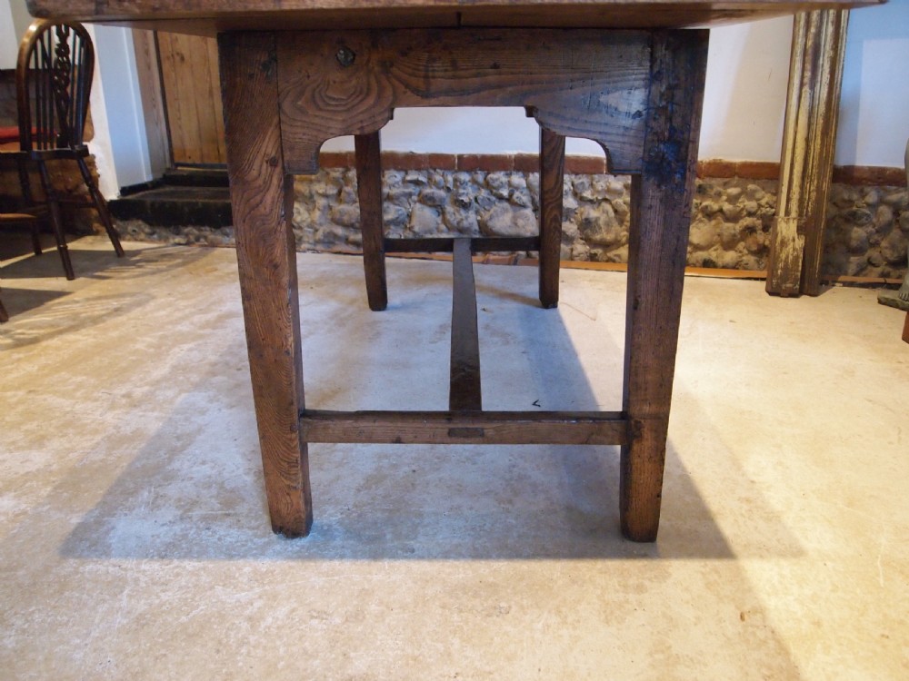 Table stunning George III Elm two plank refectory farmhouse dining c1780 View XI