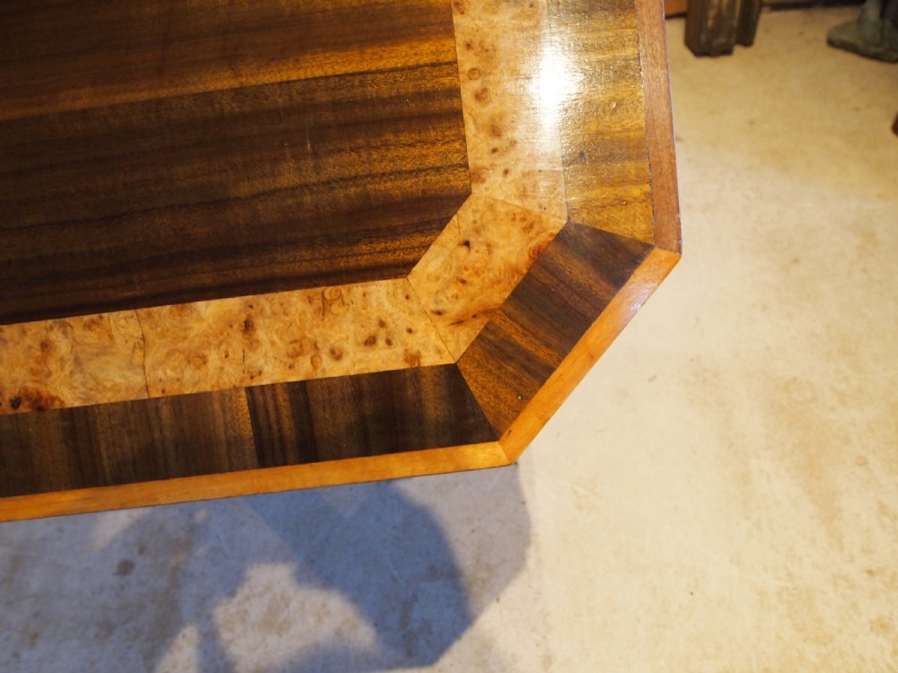 Table stunning Art Deco Walnut dining table c1925 View VI