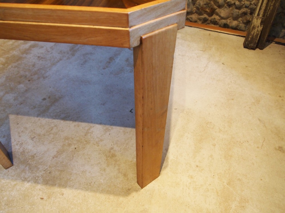 Table stunning Art Deco Walnut dining table c1925 View VII