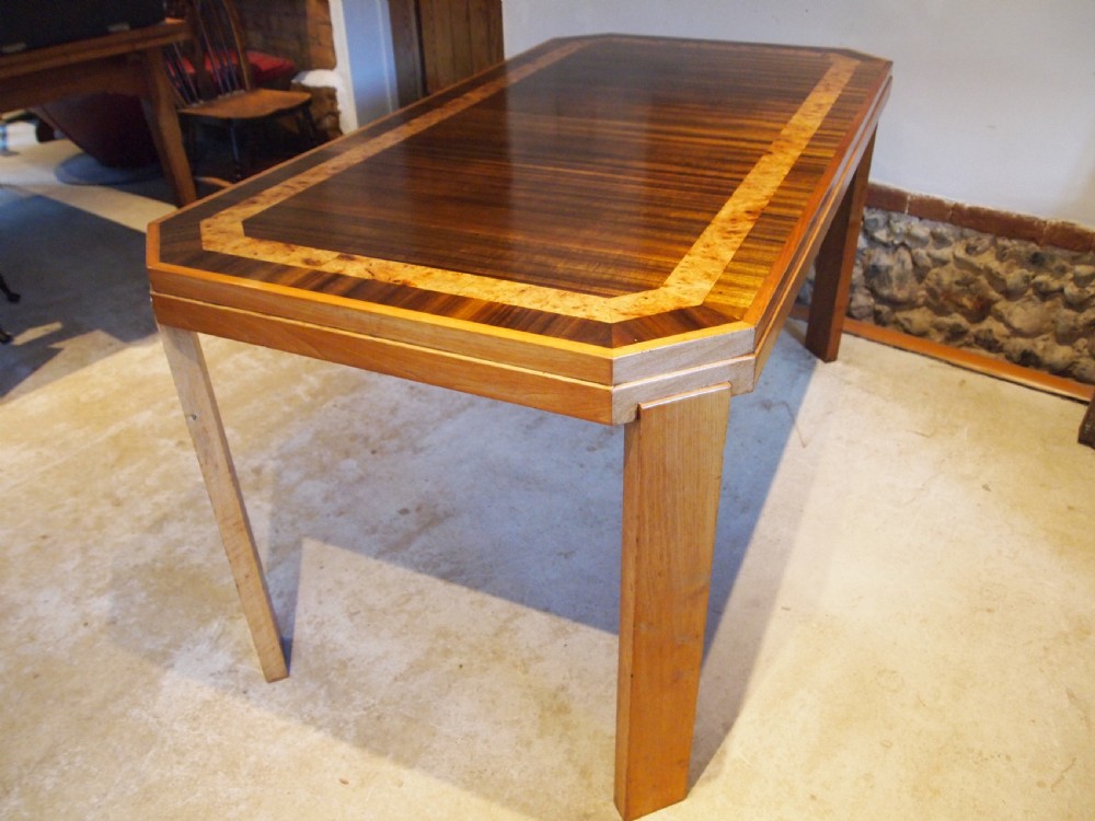 Table stunning Art Deco Walnut dining table c1925 View VIII