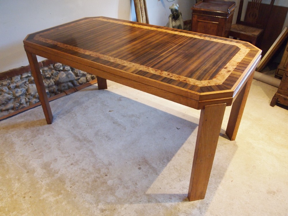 Table stunning Art Deco Walnut dining table c1925 View IX