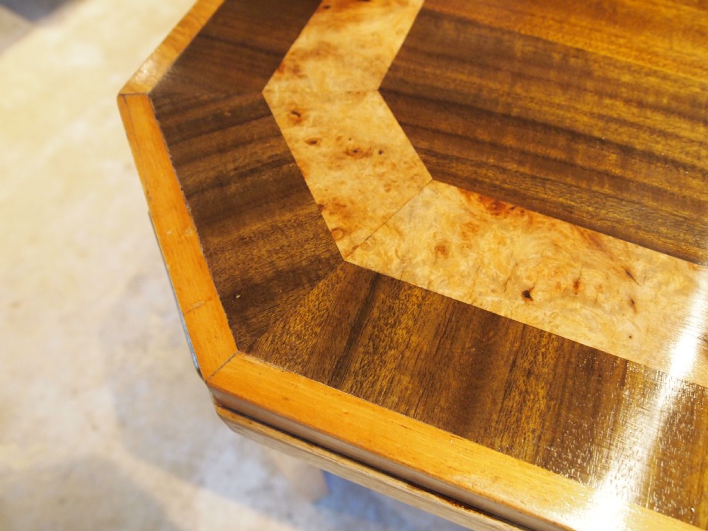 Table stunning Art Deco Walnut dining table c1925 View X