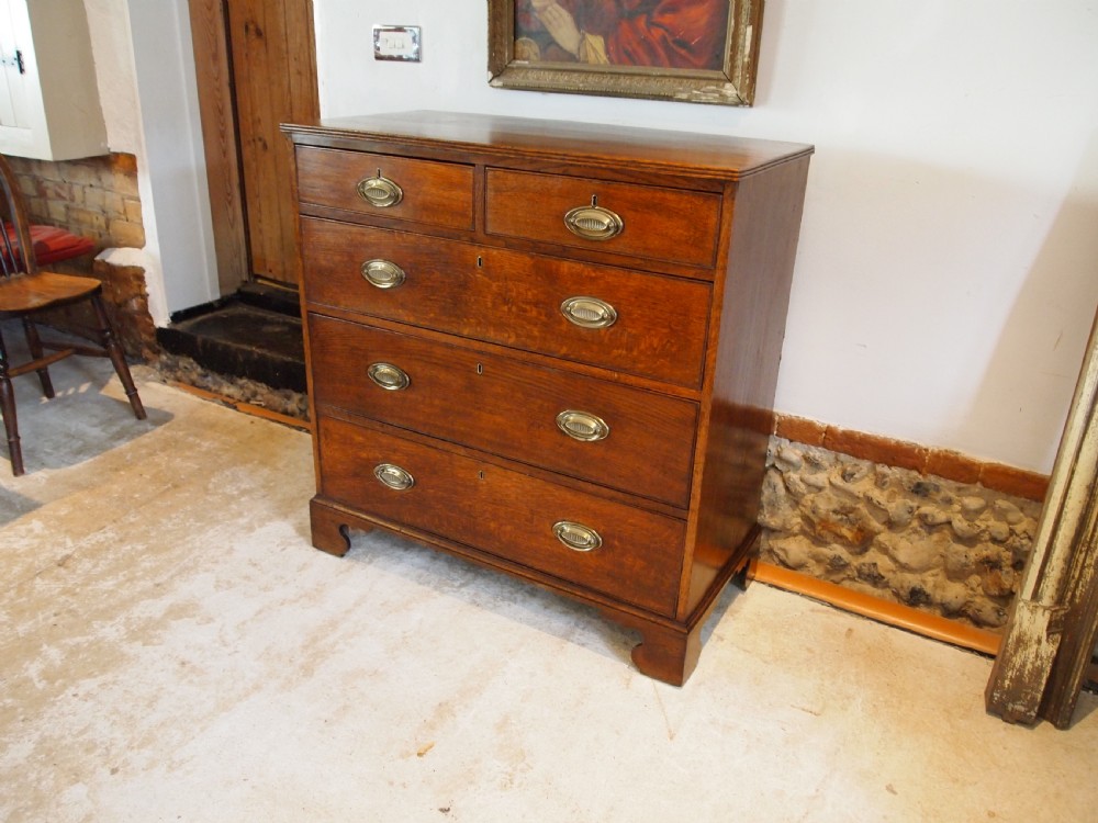 Chest of drawers rare Norfolk George III Oak c1790