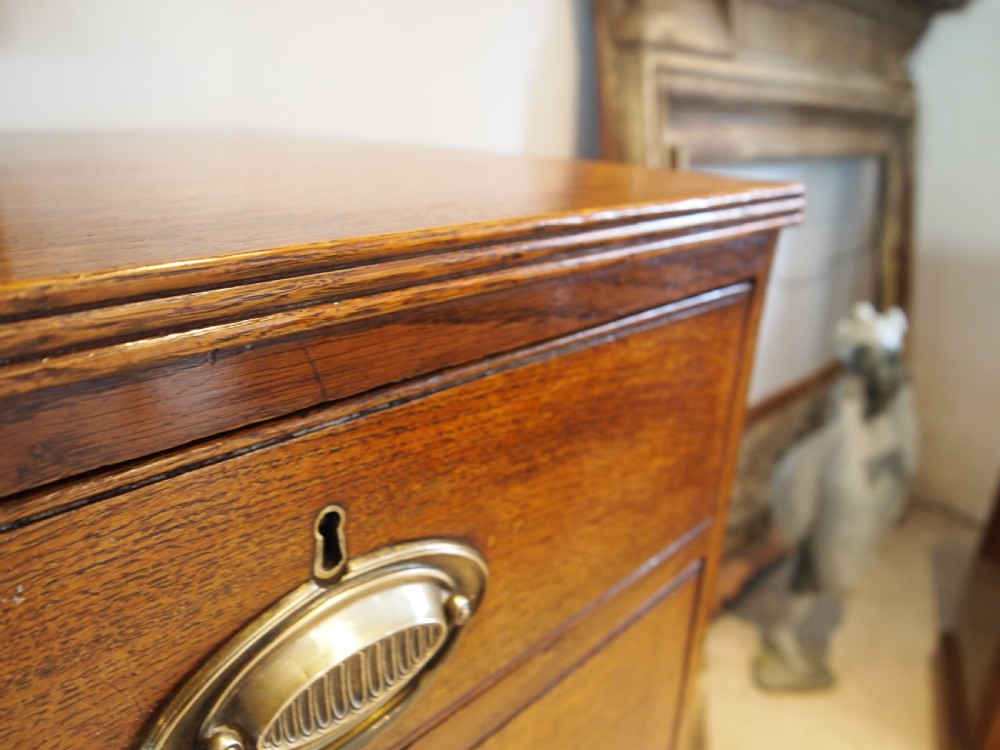 Chest of drawers rare Norfolk George III Oak c1790 View II