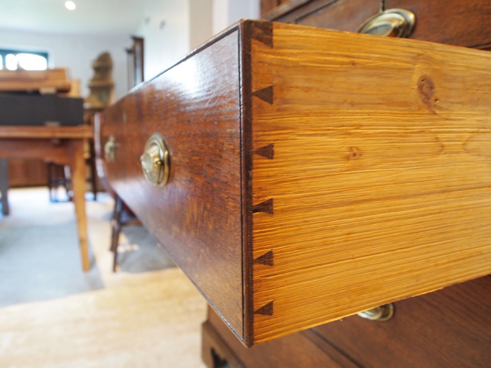 Chest of drawers rare Norfolk George III Oak c1790 View VI
