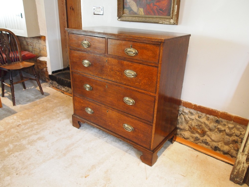 Chest of drawers rare Norfolk George III Oak c1790 View XII