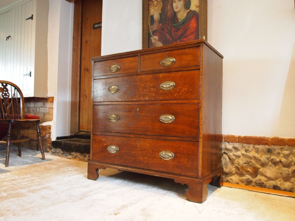 Chest of drawers rare Norfolk George III Oak c1790 View XIII