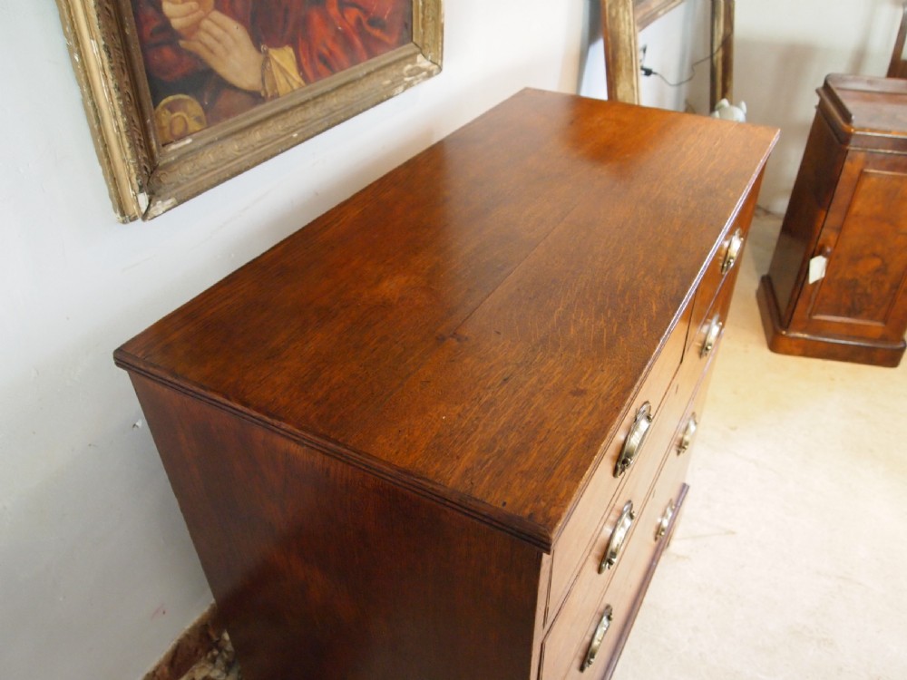Chest of drawers rare Norfolk George III Oak c1790 View XIV