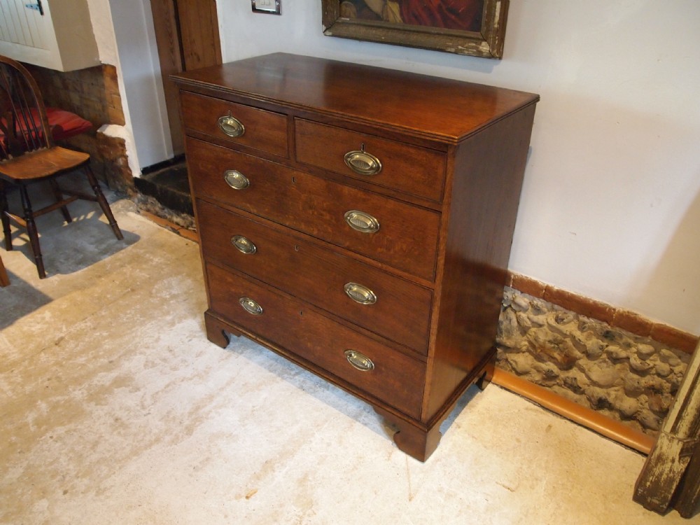 Chest of drawers rare Norfolk George III Oak c1790 View XVI