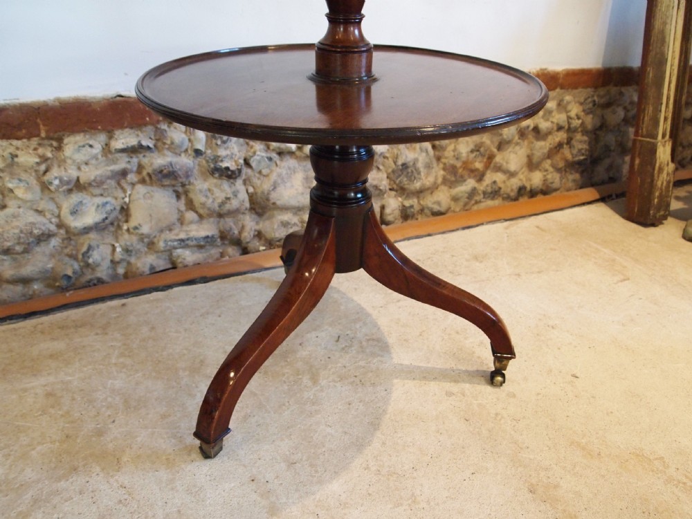 Rare Campaign Military George III Mahogany dumb waiter table c1800 View VII