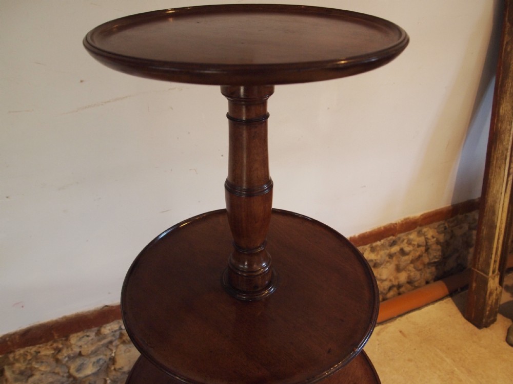 Rare Campaign Military George III Mahogany dumb waiter table c1800 View IX